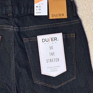DUER WOMEN’S PERFORMANCE DENIM HIGH RISE SKINNY 29x28 NWT $135 Heritage Rinse
